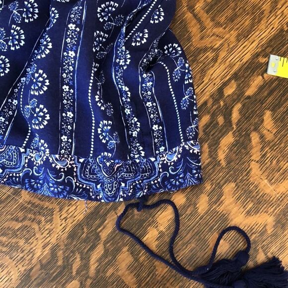 NEW Skies are Blue Navy and White Three Quarter Sleeve Romper Size S NWT - Picture 7 of 16